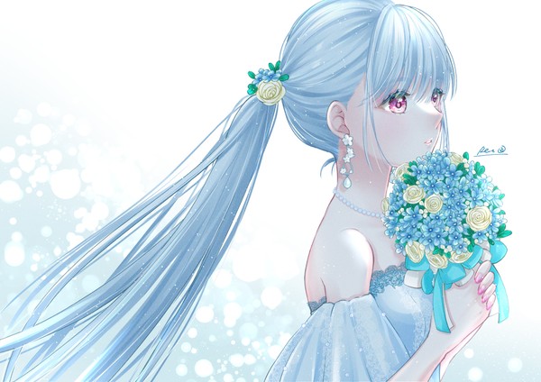 ブルースターの花束