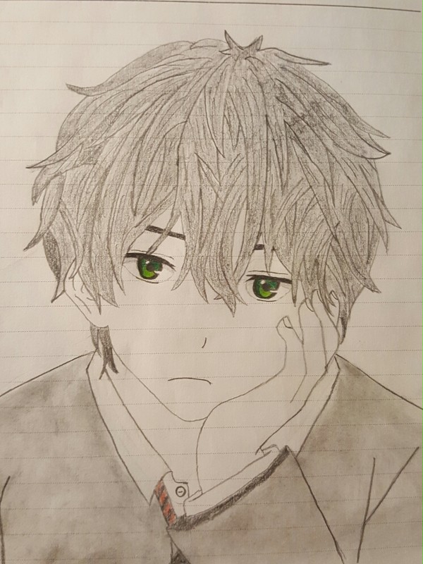 oreki hotaro drawing