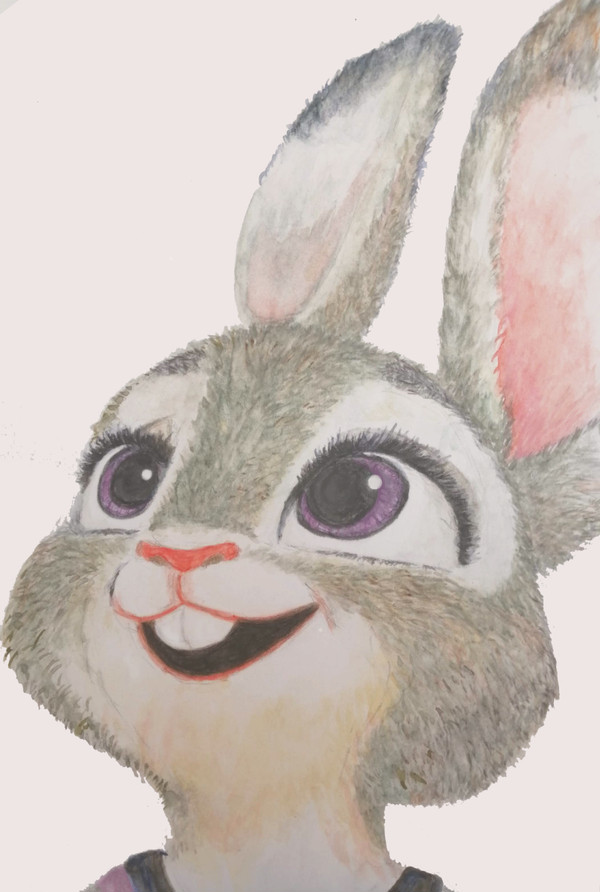 ズートピアジュディ色鉛筆アナログ