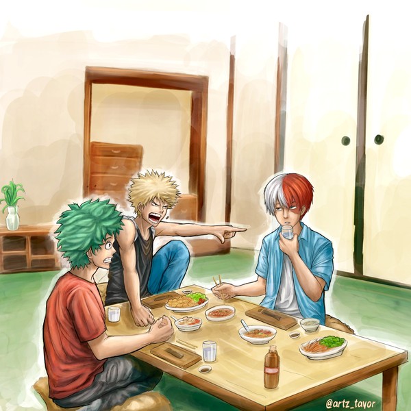 Midoriya , bakugo and todoroki