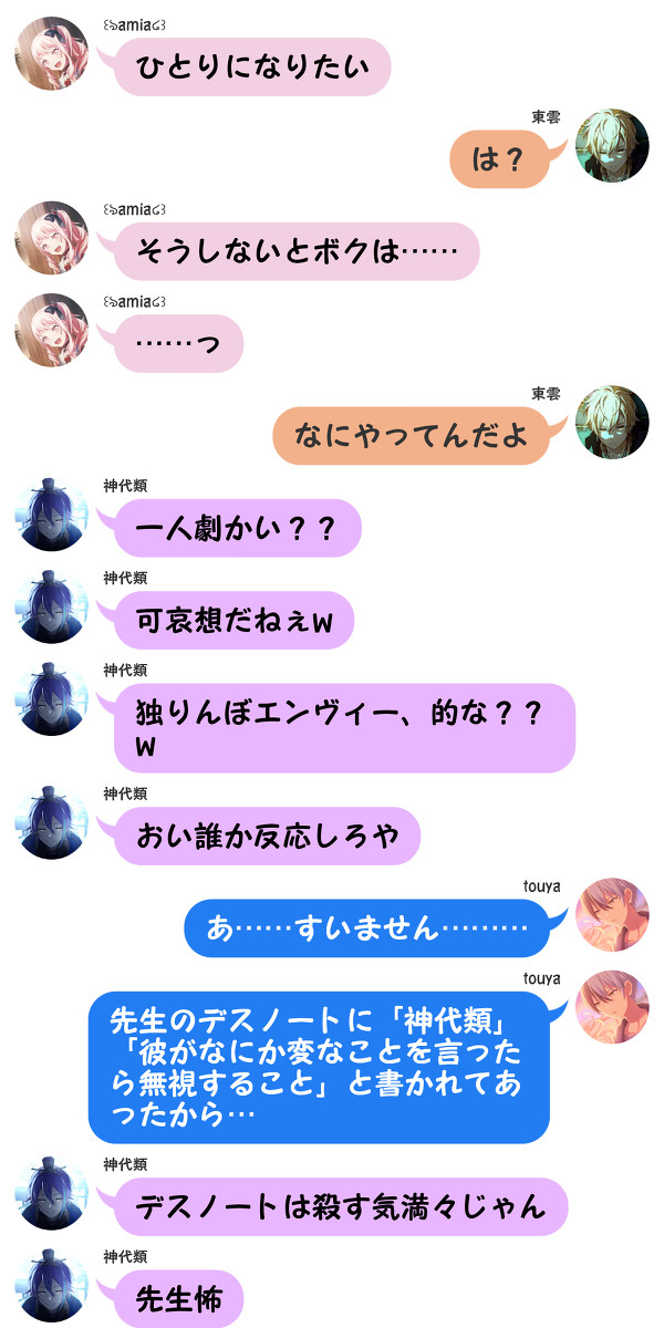 プロセカ神高男子組+瑞希LINE   ※キャラ崩壊注意