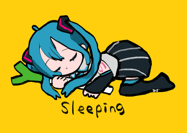 初音ミク　寝ている