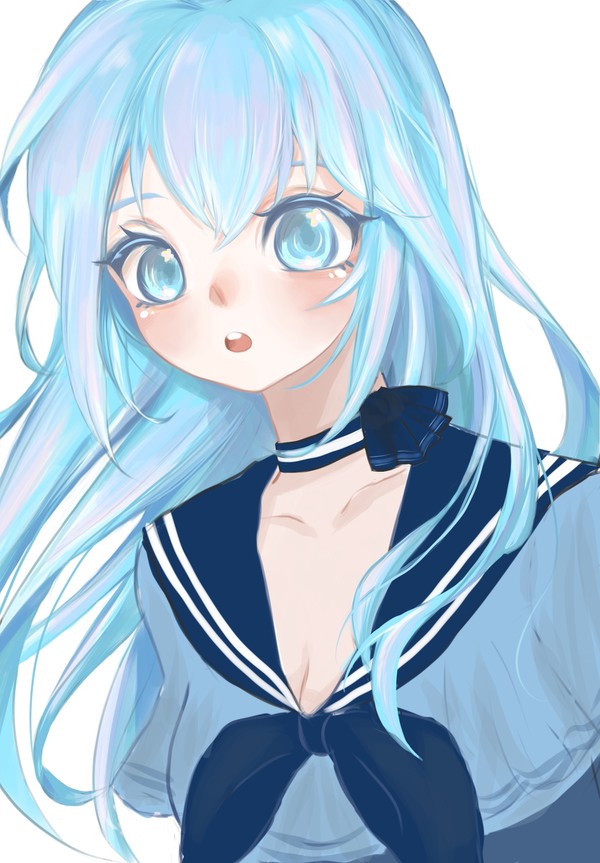 蓝色