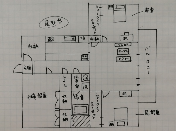 猫背の猫に懐かれた話「尾形宅（マンション）」