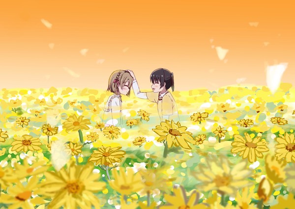 マーガレットの花畑で