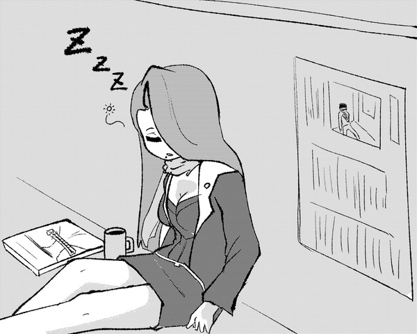 寝ている綾里千尋