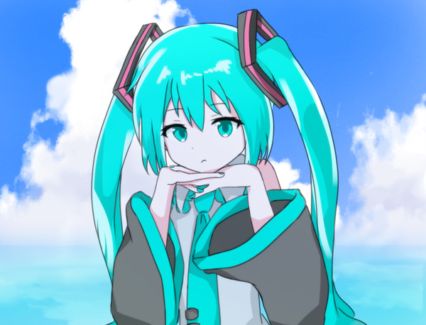 頬杖初音ミク