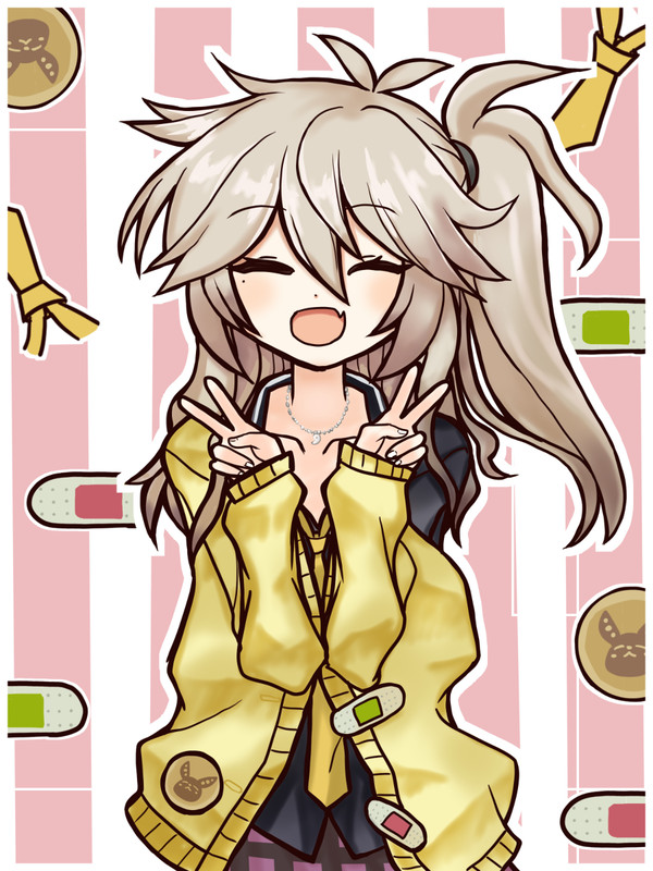 えへ顔ダブルピースつむぎちゃん