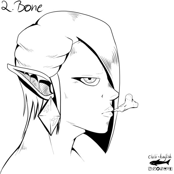 linktober day 2 bone