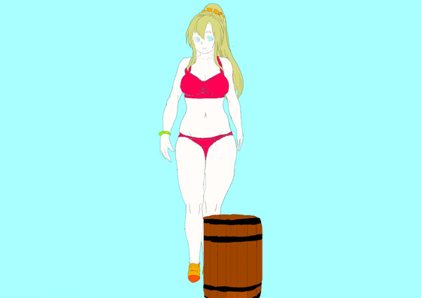 水着の白人女子