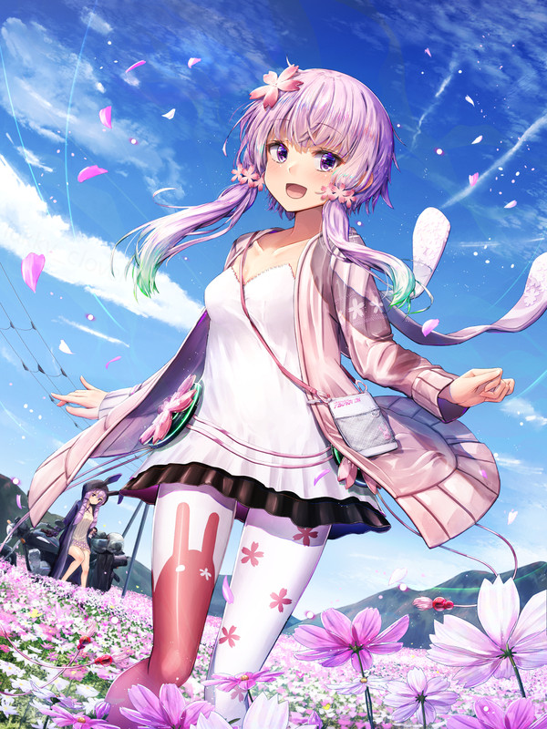 穏ちゃんとコスモスと🌸[結月ゆかり]