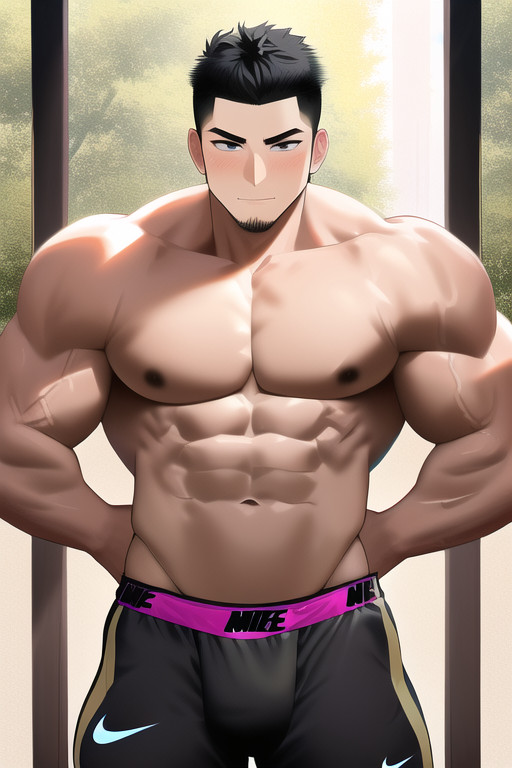 Muscle man wearing Nike