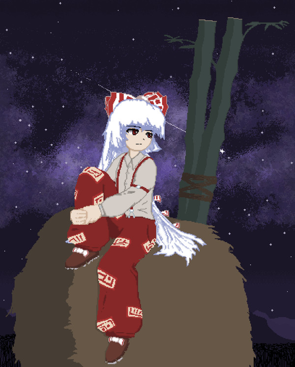 Mokou in the night