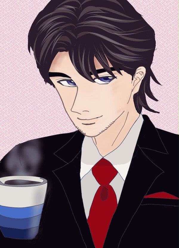 珈琲を飲む白鳥さん