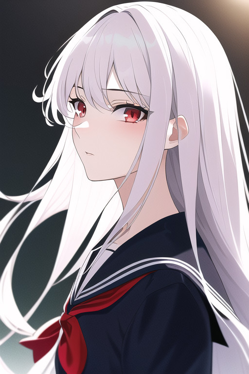 白髪赤目の少女