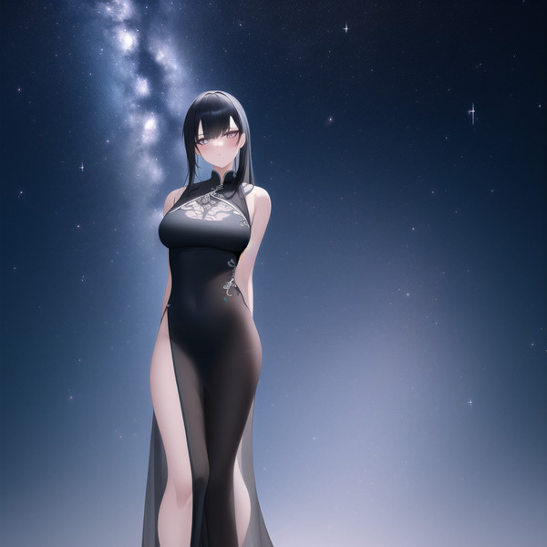 Girl under the Starry Sky