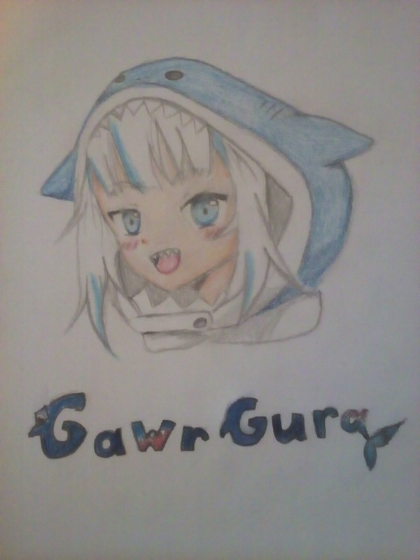 Gawr Gura - traditional art