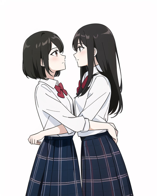 見つめ合う百合(AI)
