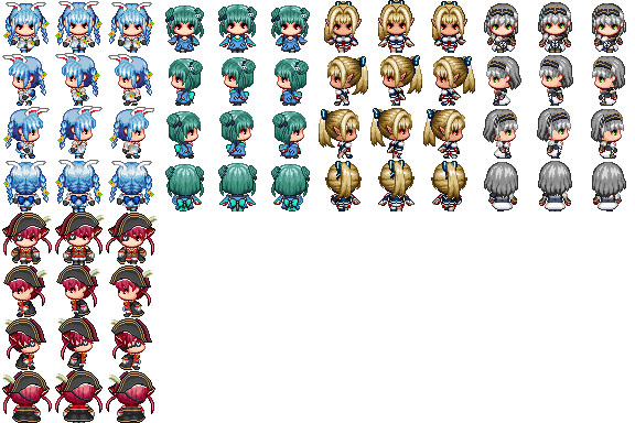 RPGツクール用歩行グラ　三期生