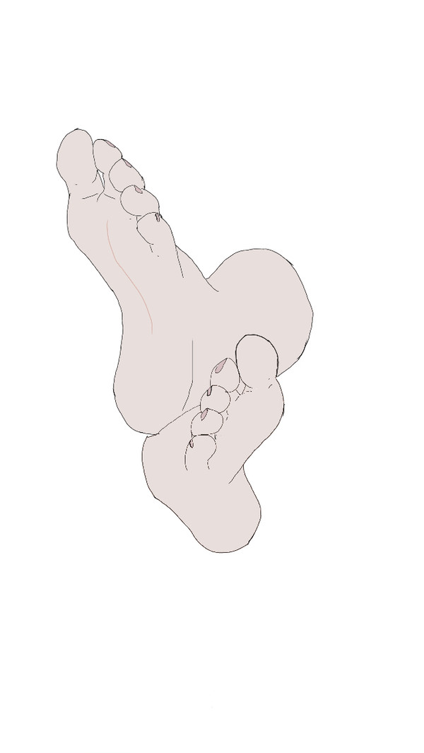 初画足