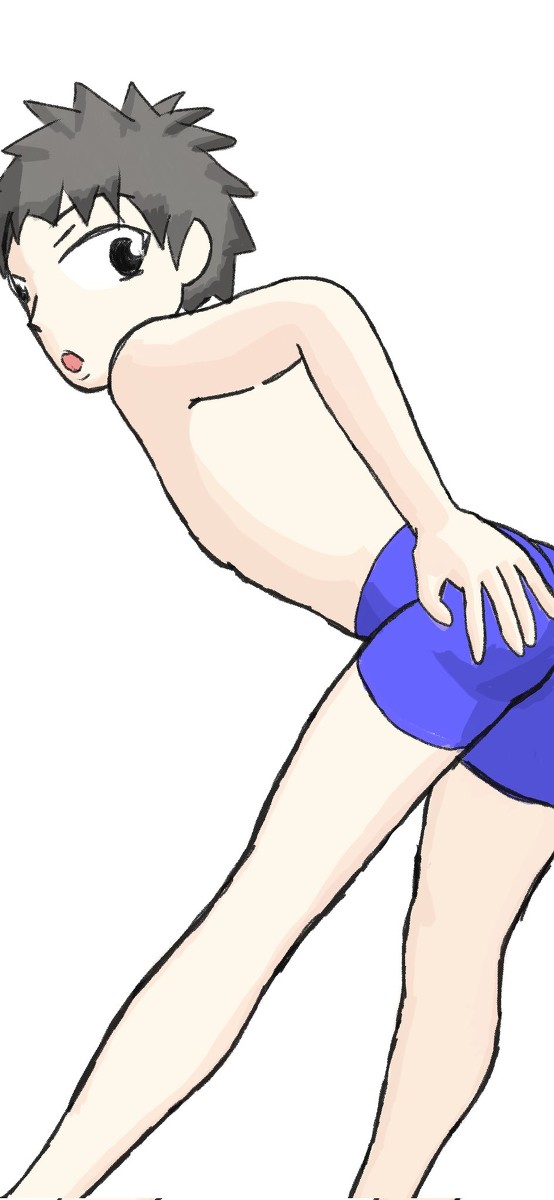 お尻強調したポーズ