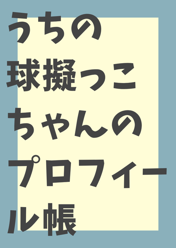 うちの球擬っこちゃんのプロフィール帳