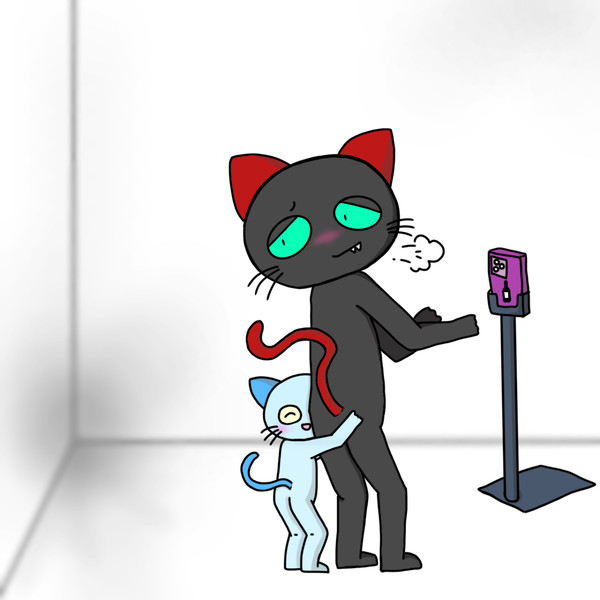 初のお絵描き「ねこのティーチくん」