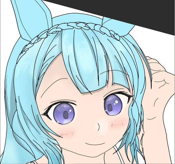 今頑張って描き切ろうと思ってる絵のアップ
