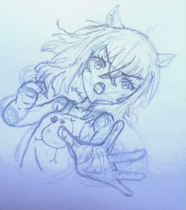 training pose with anime