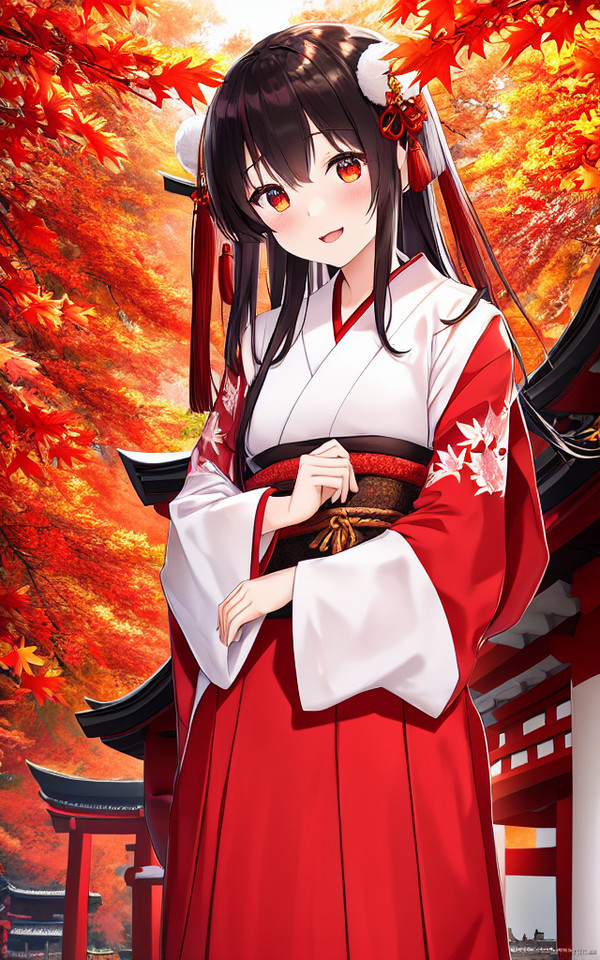 紅葉×巫女