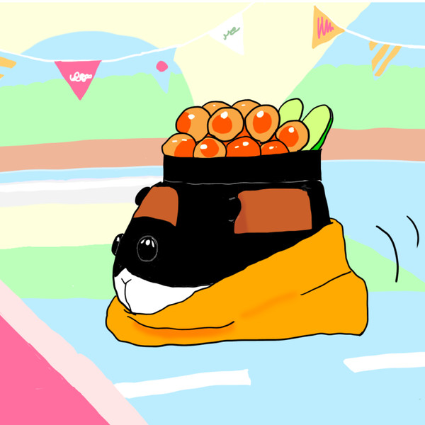 寿司モルカー（いくら）
