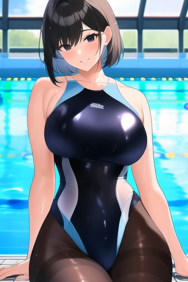 競泳水着を着ている女の子