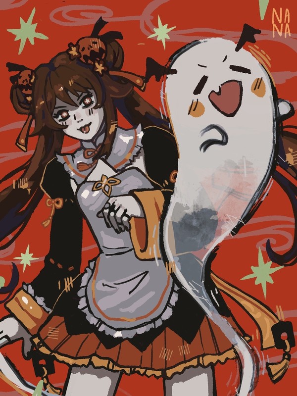 Hu tao maido halloween
