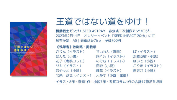 【アンソロジーサンプル】王道ではない道をゆけ！【ASTRAY】