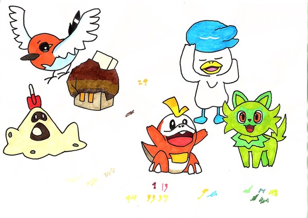 水性マーカーとポケモンバイオレット