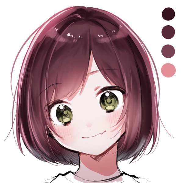 髪の毛の塗り方