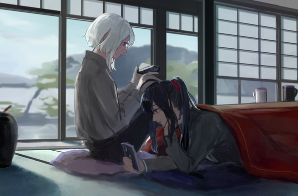 休日 こたつ
