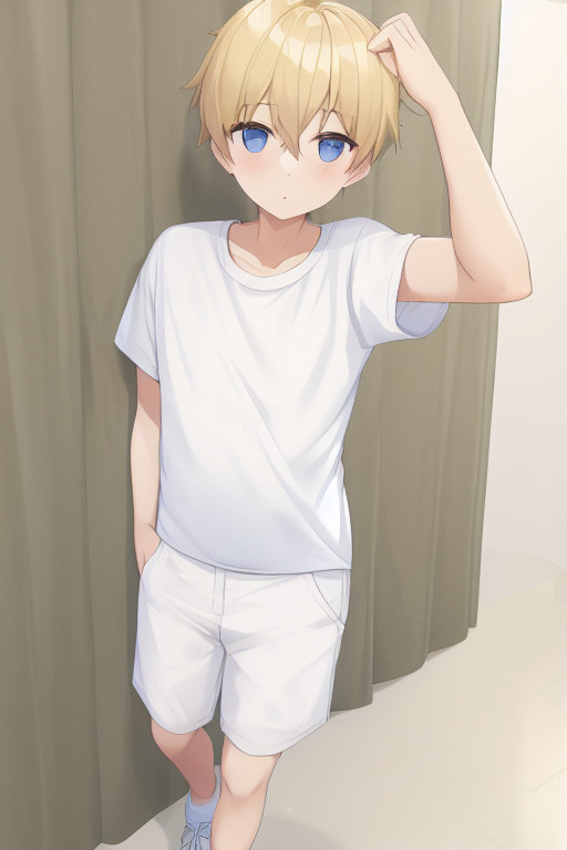 金髪の少年→茶髪の女性TSF