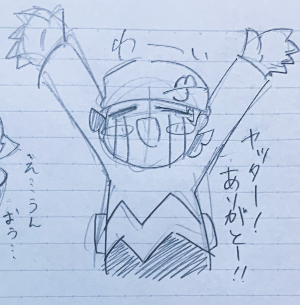 他キャラと見せかけて自キャラを書く落書き