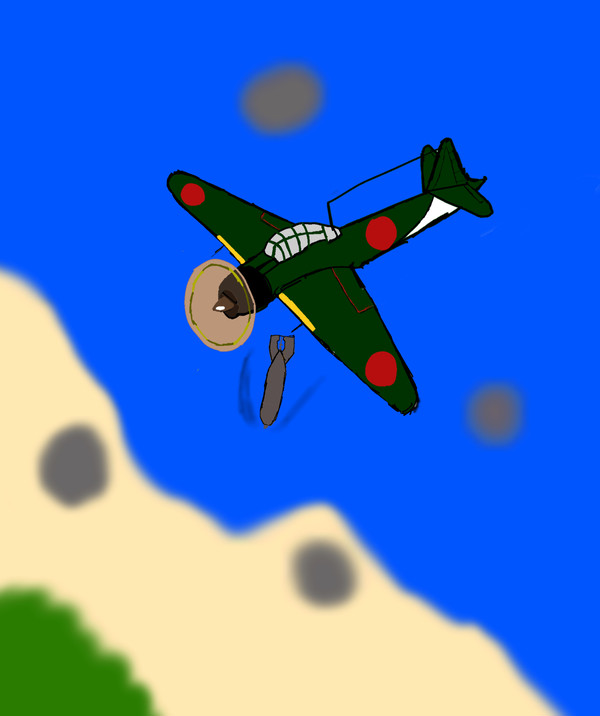 零戦(爆戦)を描いてみました。