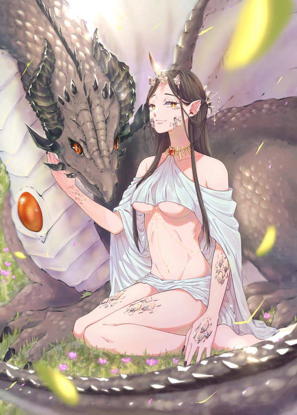 (oc) half-dragon