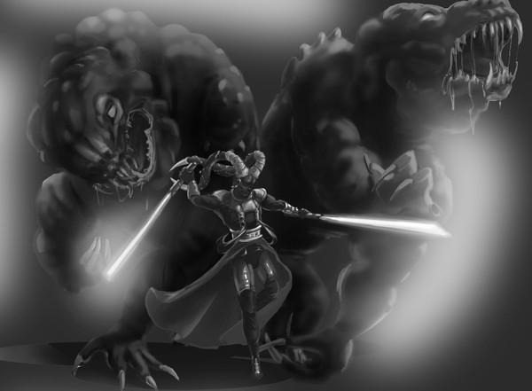 Kas'im fights rancors at Lehon