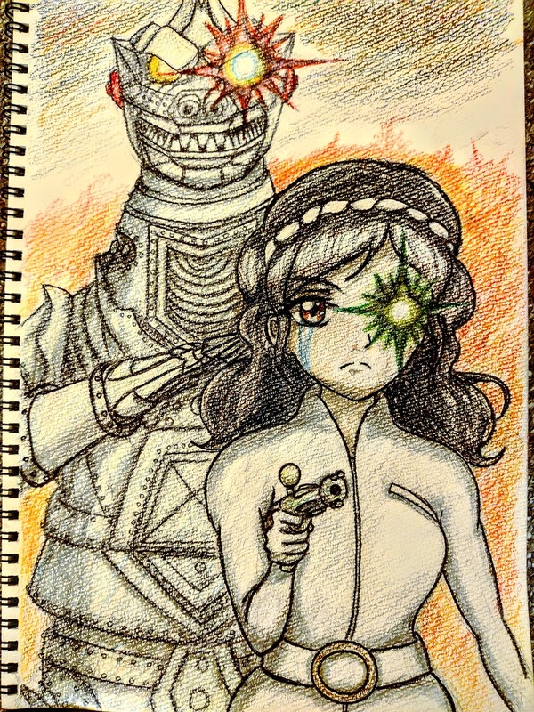 桂とメカゴジラ