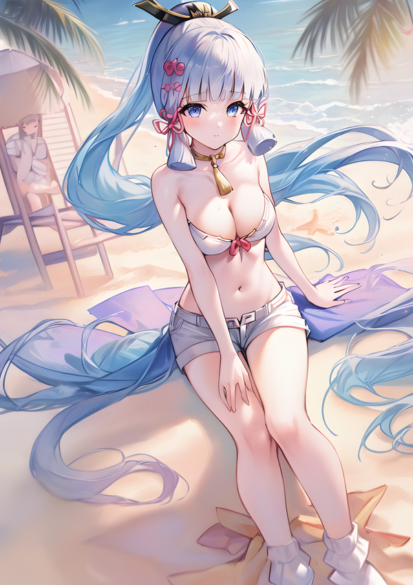 跟绫华去海滩玩