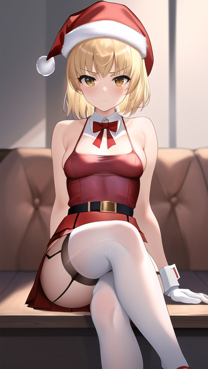 Christmas Saber Crossed Legs