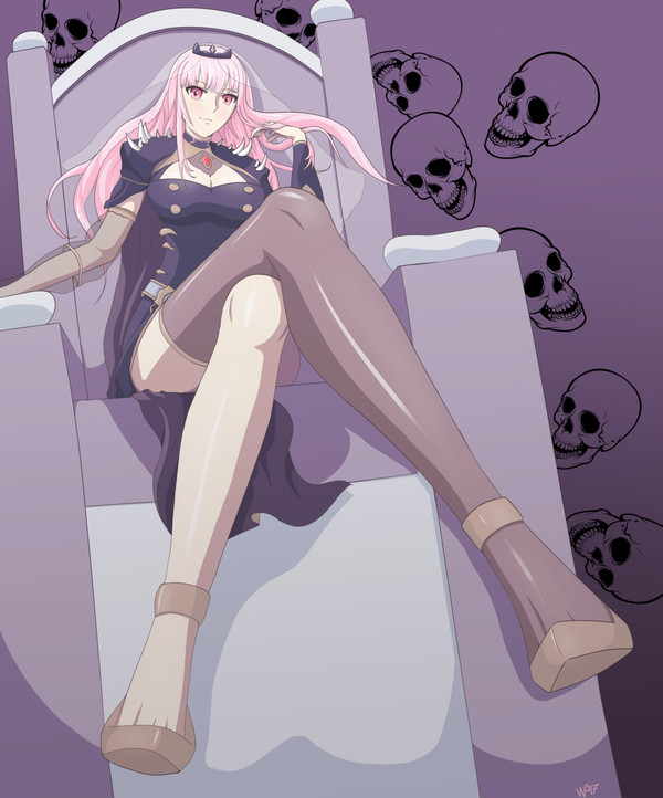 Calli on her throne