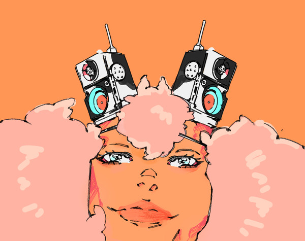 pink afro