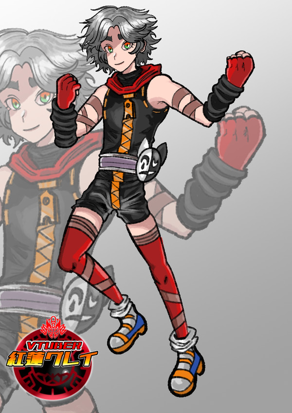 ヒーロー系Vtuber紅蓮グレイ立ち絵