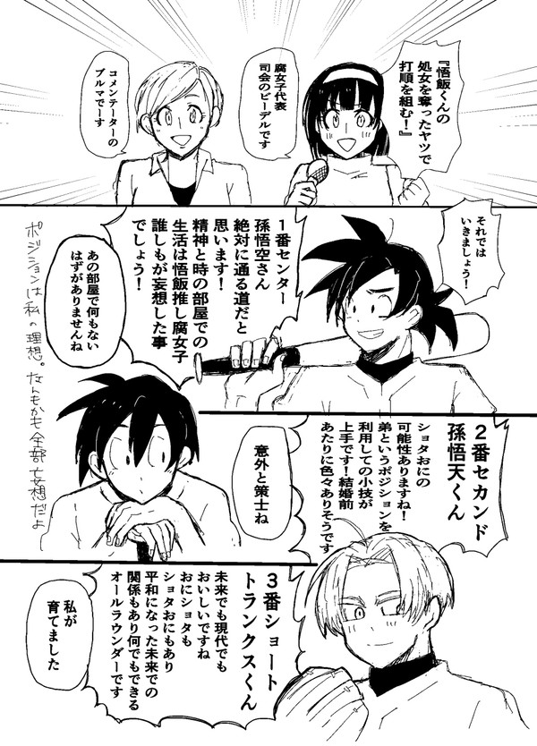 ごはんちゃんの処女奪ったヤツで打線組む