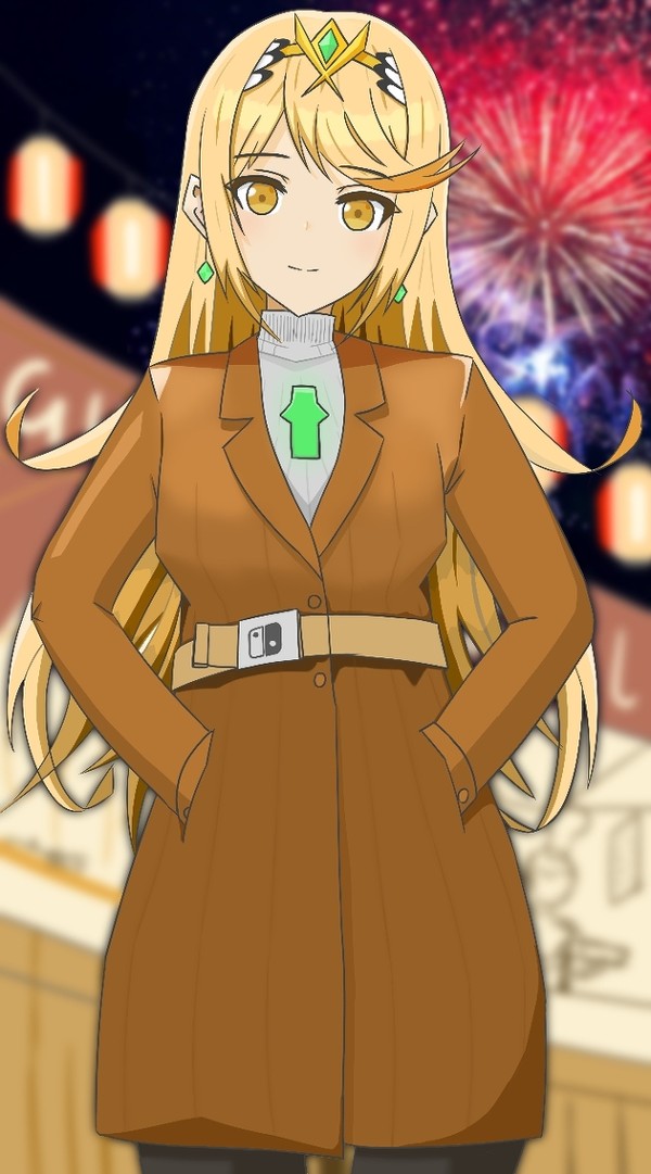 ヒカリと花火を見る